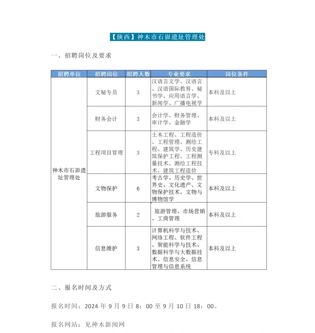 文博单位招聘更新啦！第5⃣️弹来啰！