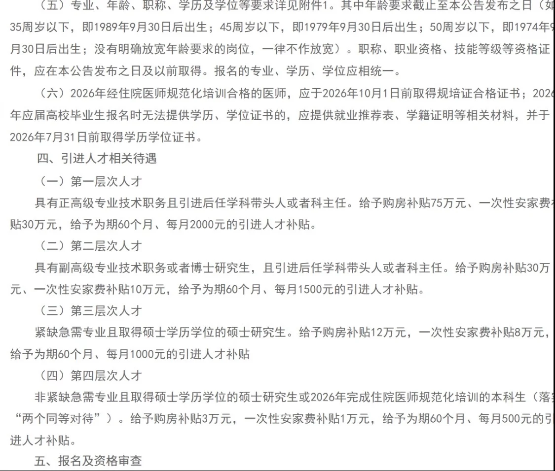 本科学士学位及以上可报！人才补贴优厚！