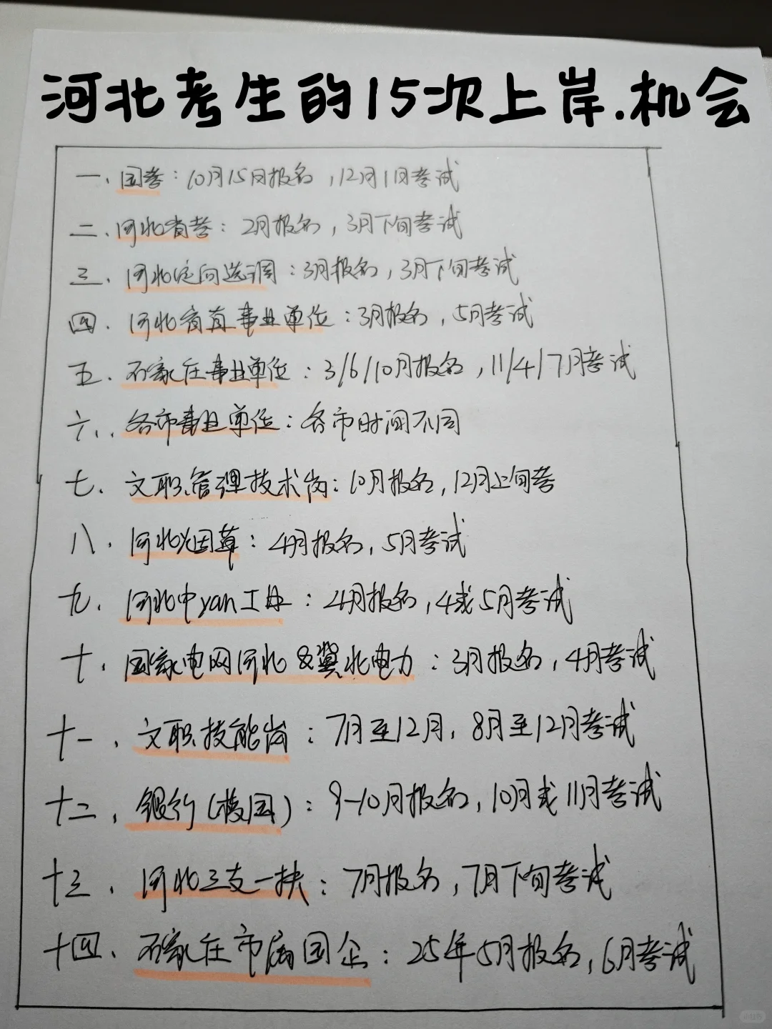 今年，河北考生的好日子来啦！