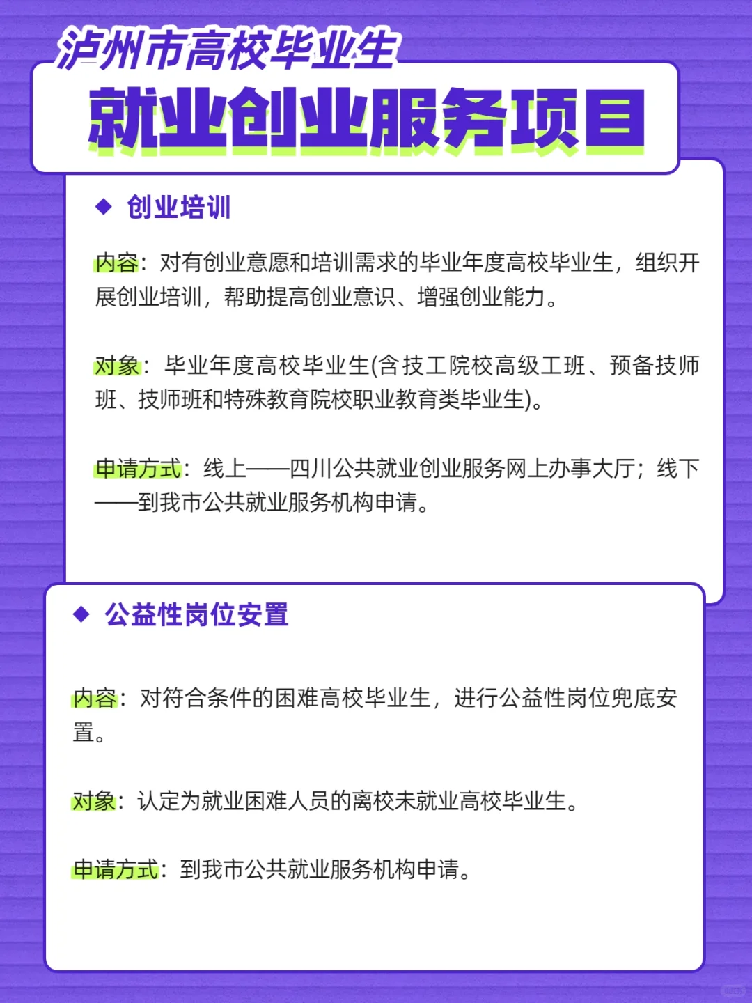 建议收藏❗在泸州创业就业，有这些福利→