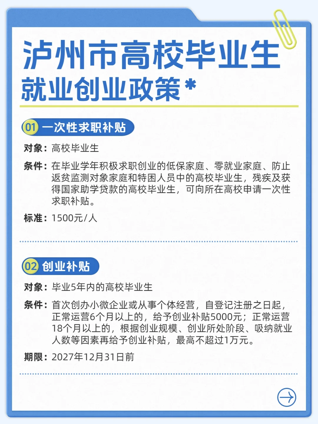 建议收藏❗在泸州创业就业，有这些福利→