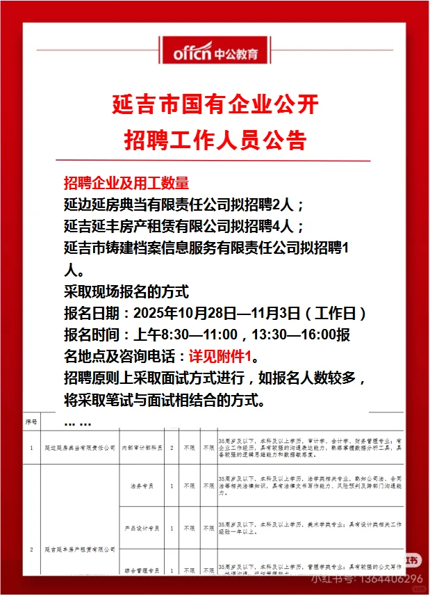 延吉市国有企业招聘