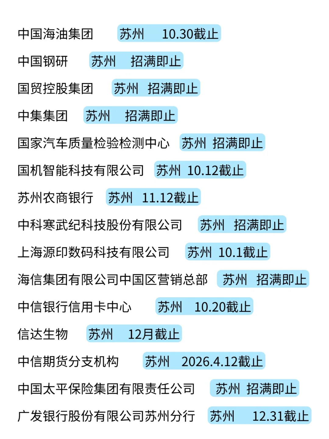 投完这些苏州秋招，心里更是美滋滋🥹