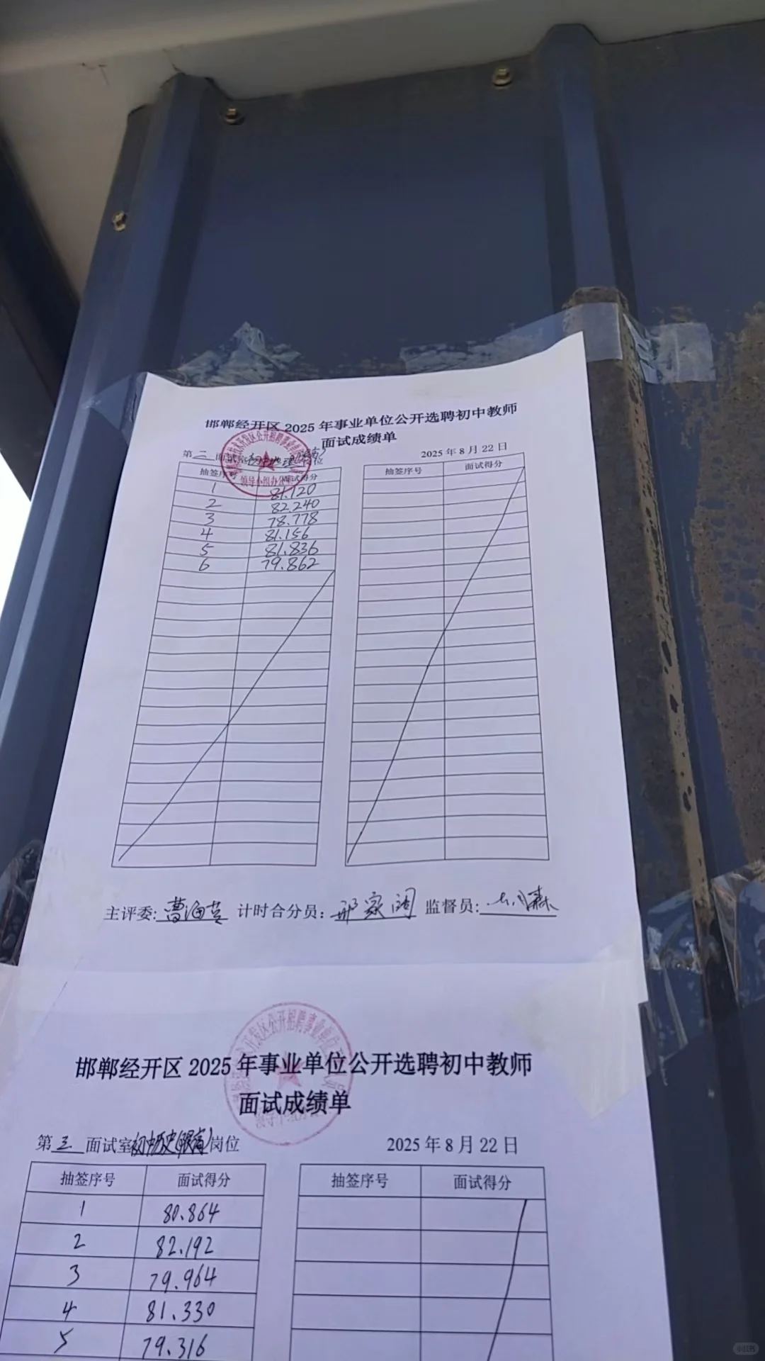 经开选聘上午场部分成绩