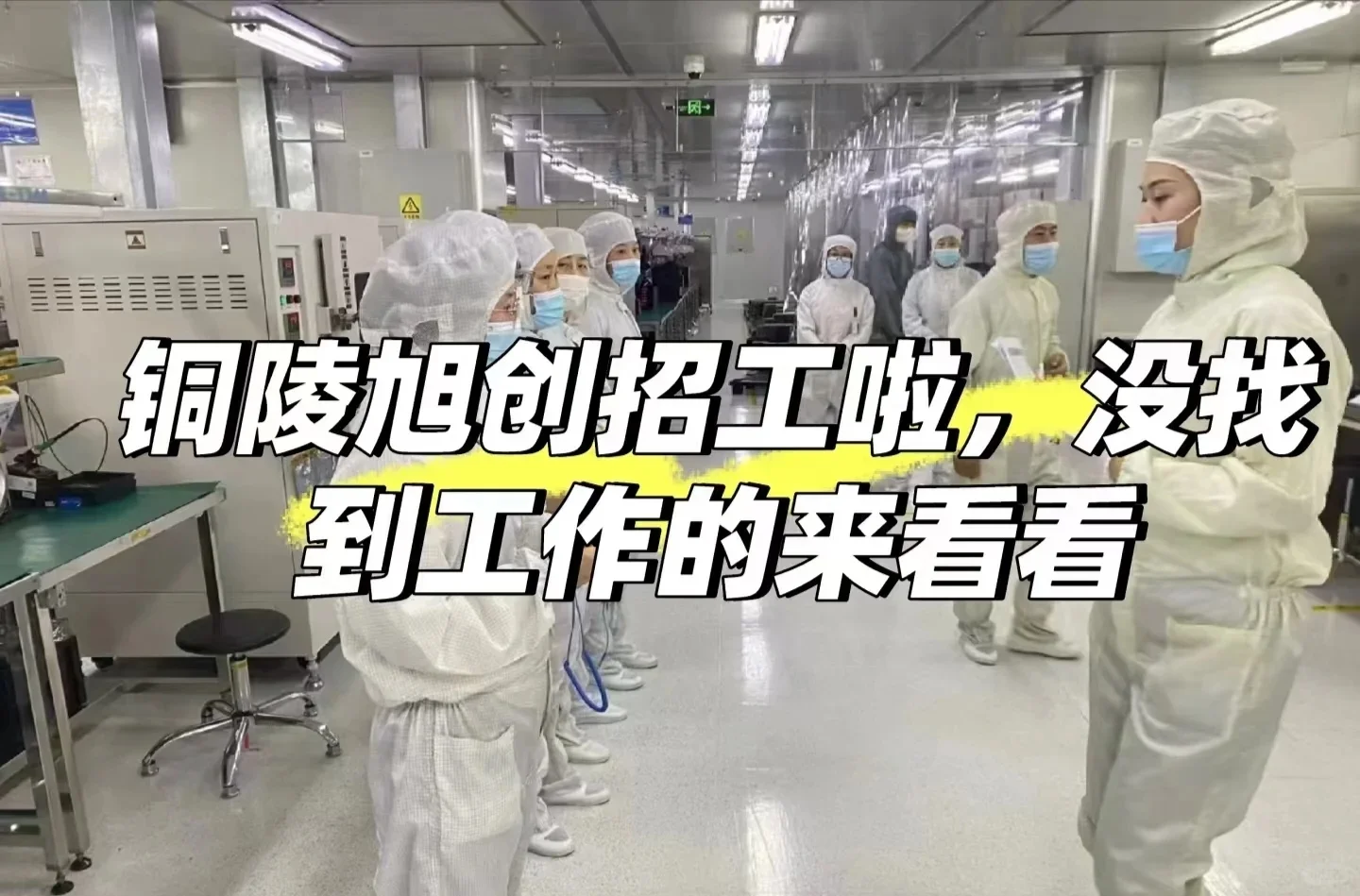 安徽铜陵旭创招工啦