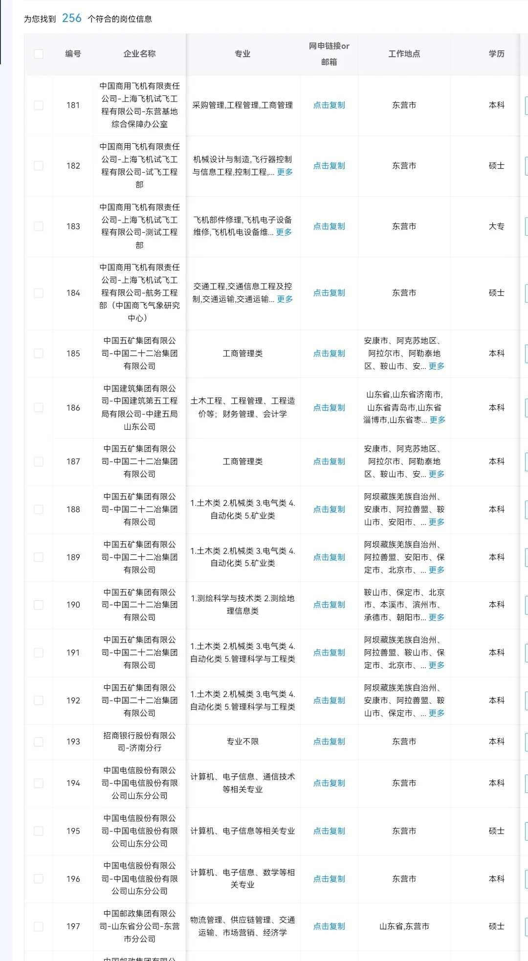 9.30 山东东营的央国企岗位