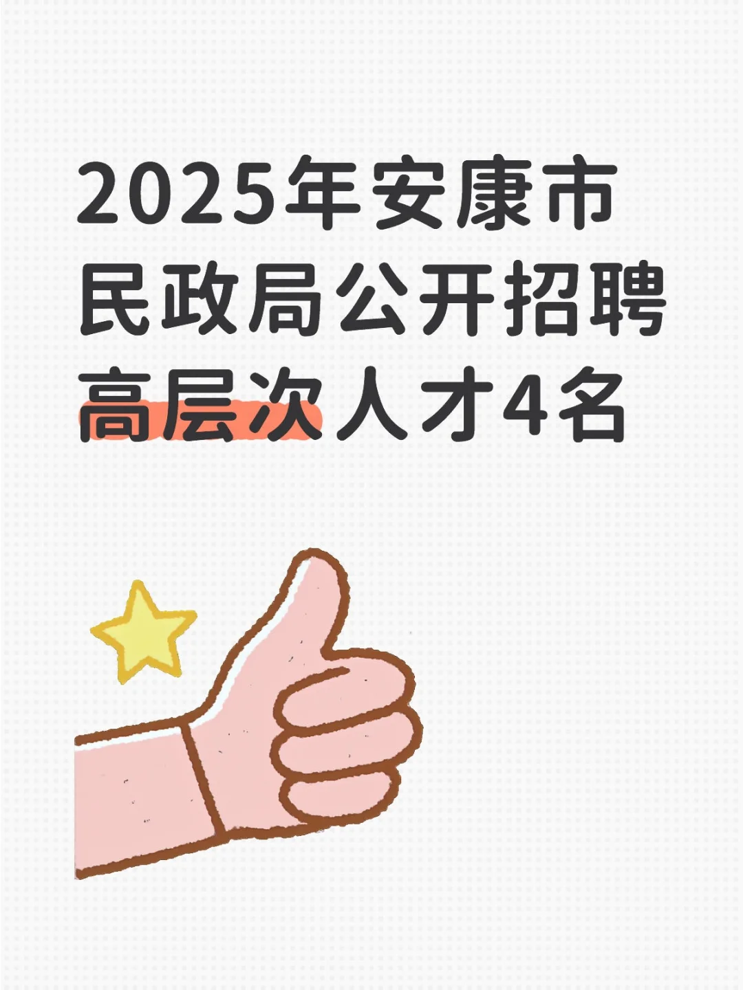 2025年安康市民政局公开招聘高层次人才4名
