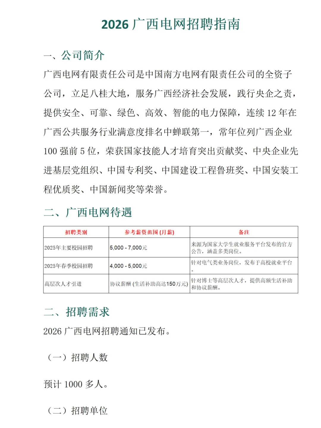 2026广西电网校园招聘指南