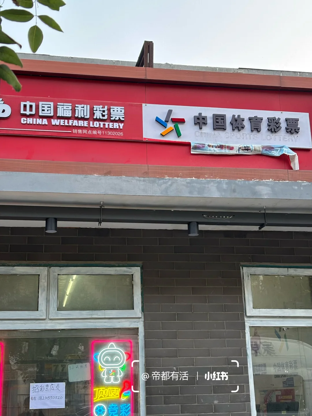 二环内招聘彩票店员！