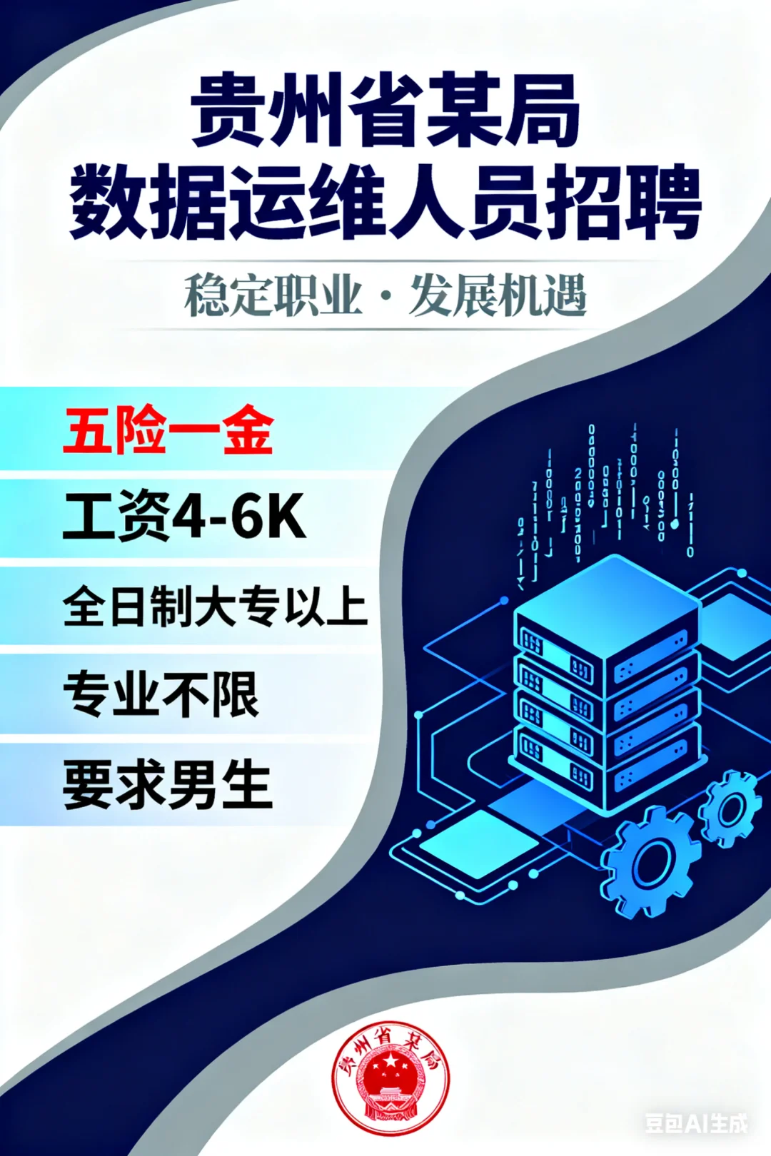 贵州省某局招聘数据运维岗