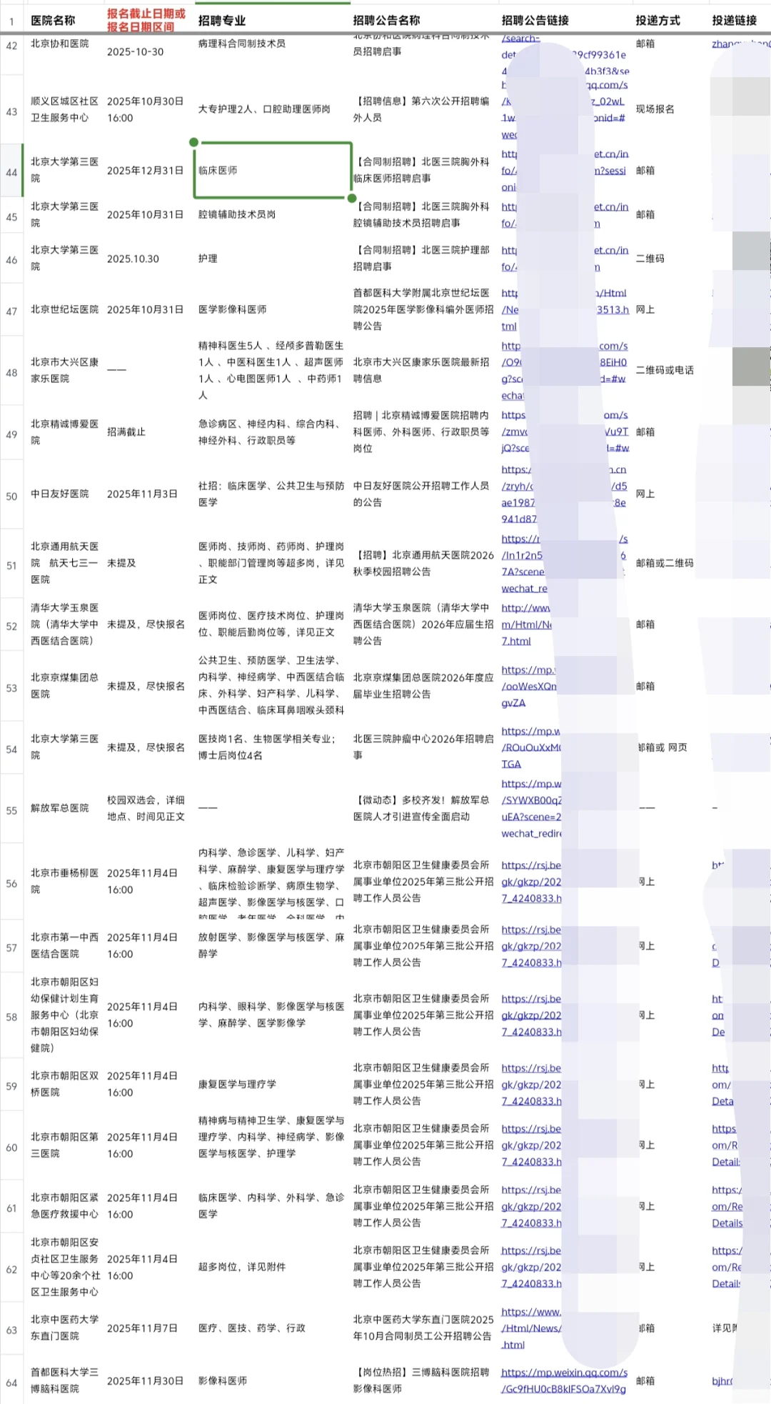 北京60家医院2026秋招火热进行中