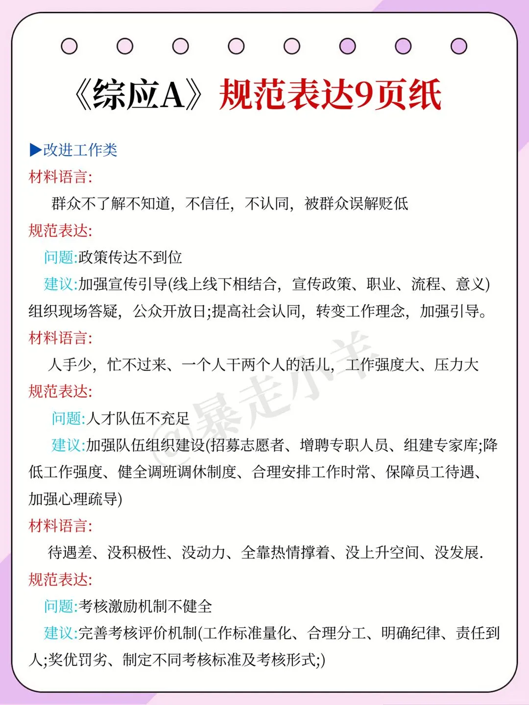 下周六事业编综应A类，我压！背完稳！