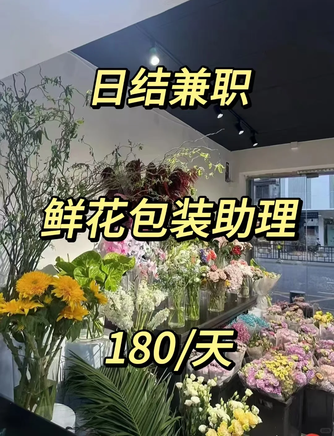 中山鲜花包装助理兼职 | 日结兼职