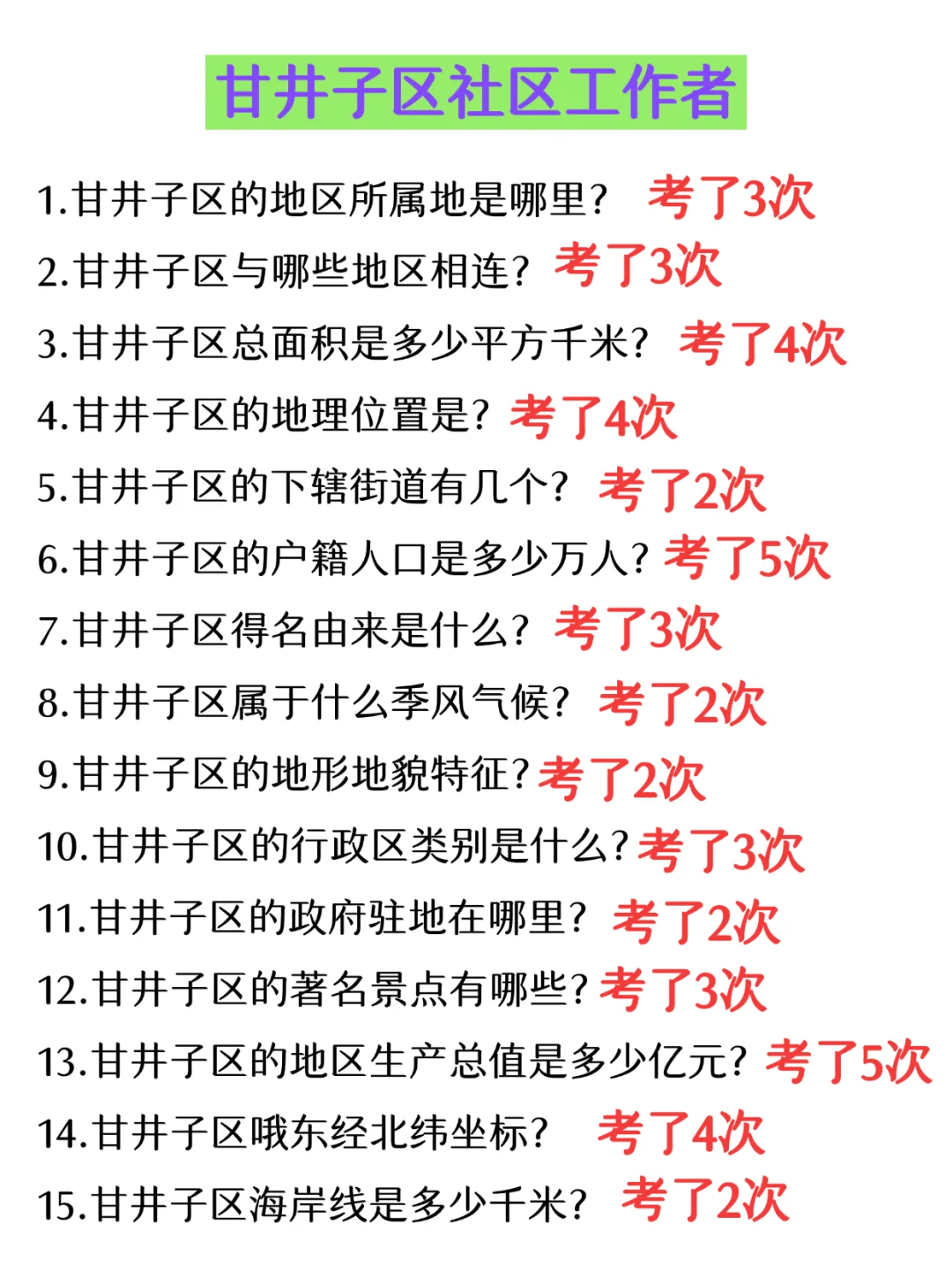 25大连甘井子社区工作者招聘，大概率考这些