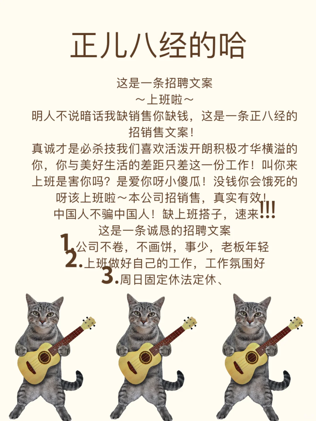 正儿八经的招聘哈！！！