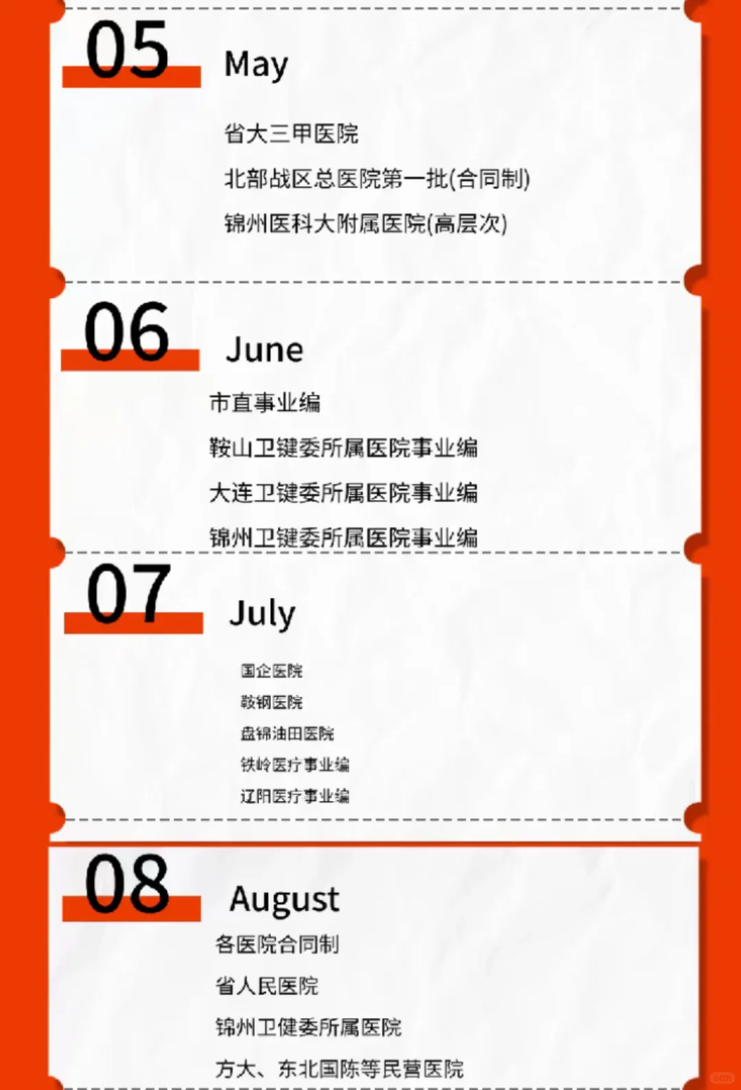 辽宁各大医院招聘时间