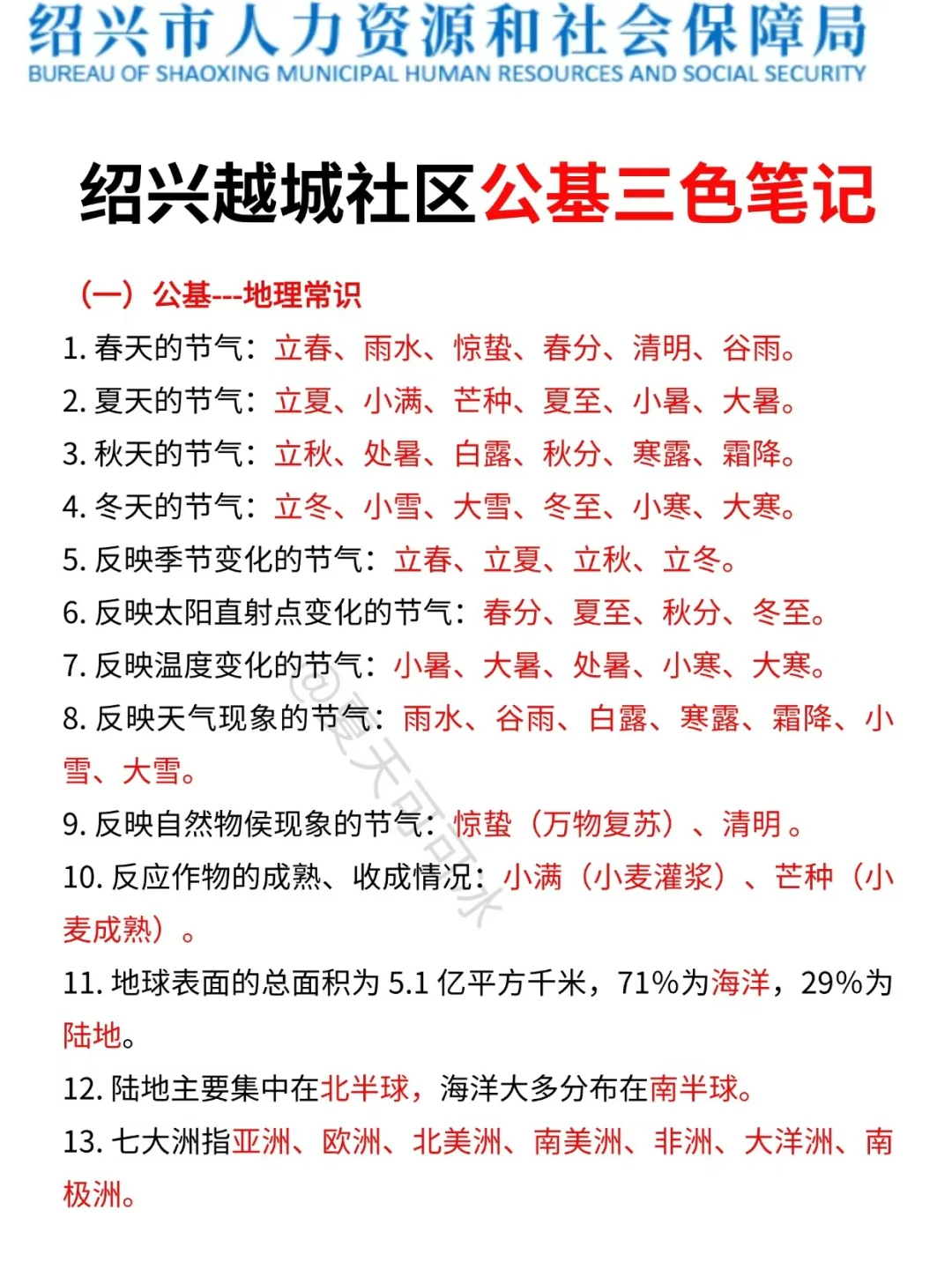 绍兴越城区社区反正就这14页，熬夜背吧