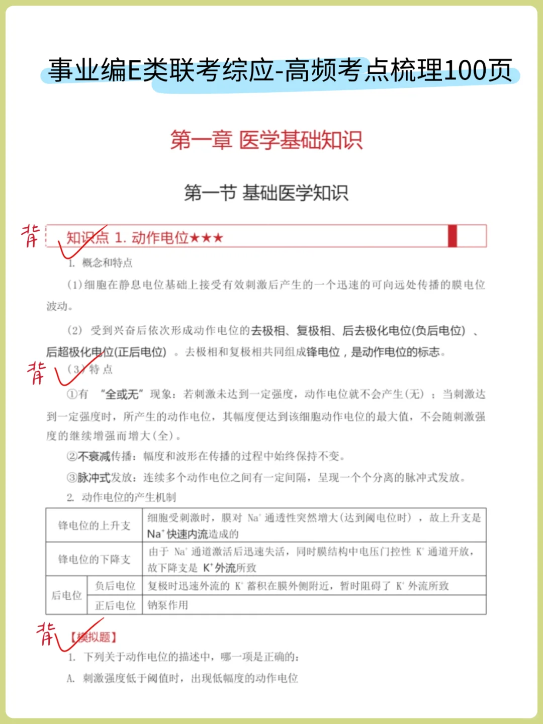 10.25事业编E类别裸考，就这9页纸7天背过稳