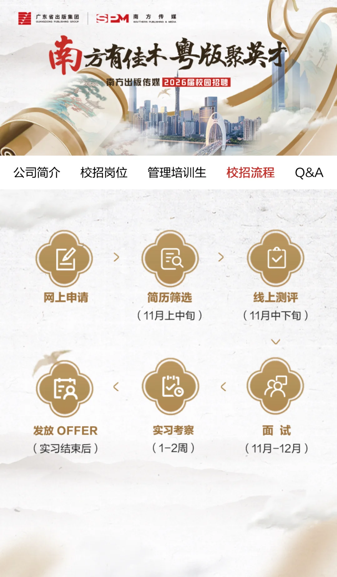 南方出版传媒2026届校园招聘启动