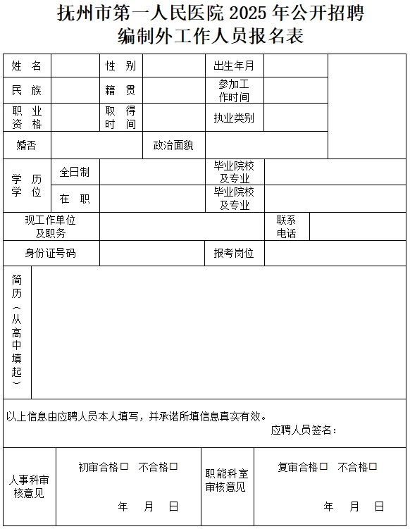 2025年抚州市第一人民医院公开招聘9人