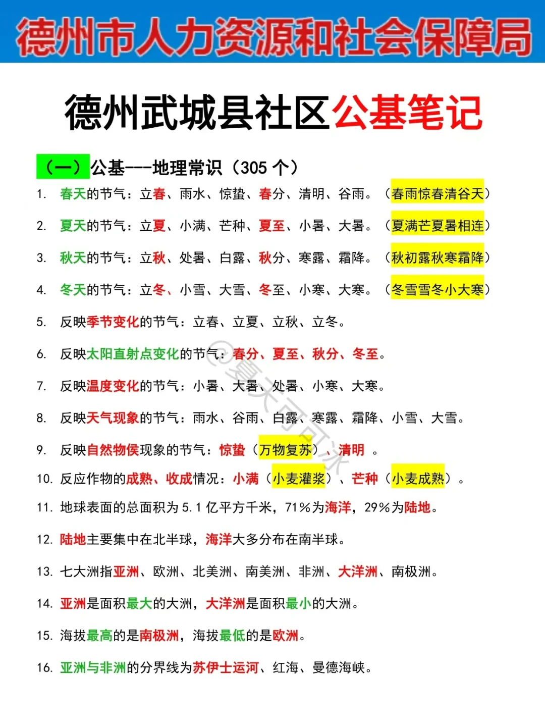 德州武城县社区反正就这11页，直接背吧