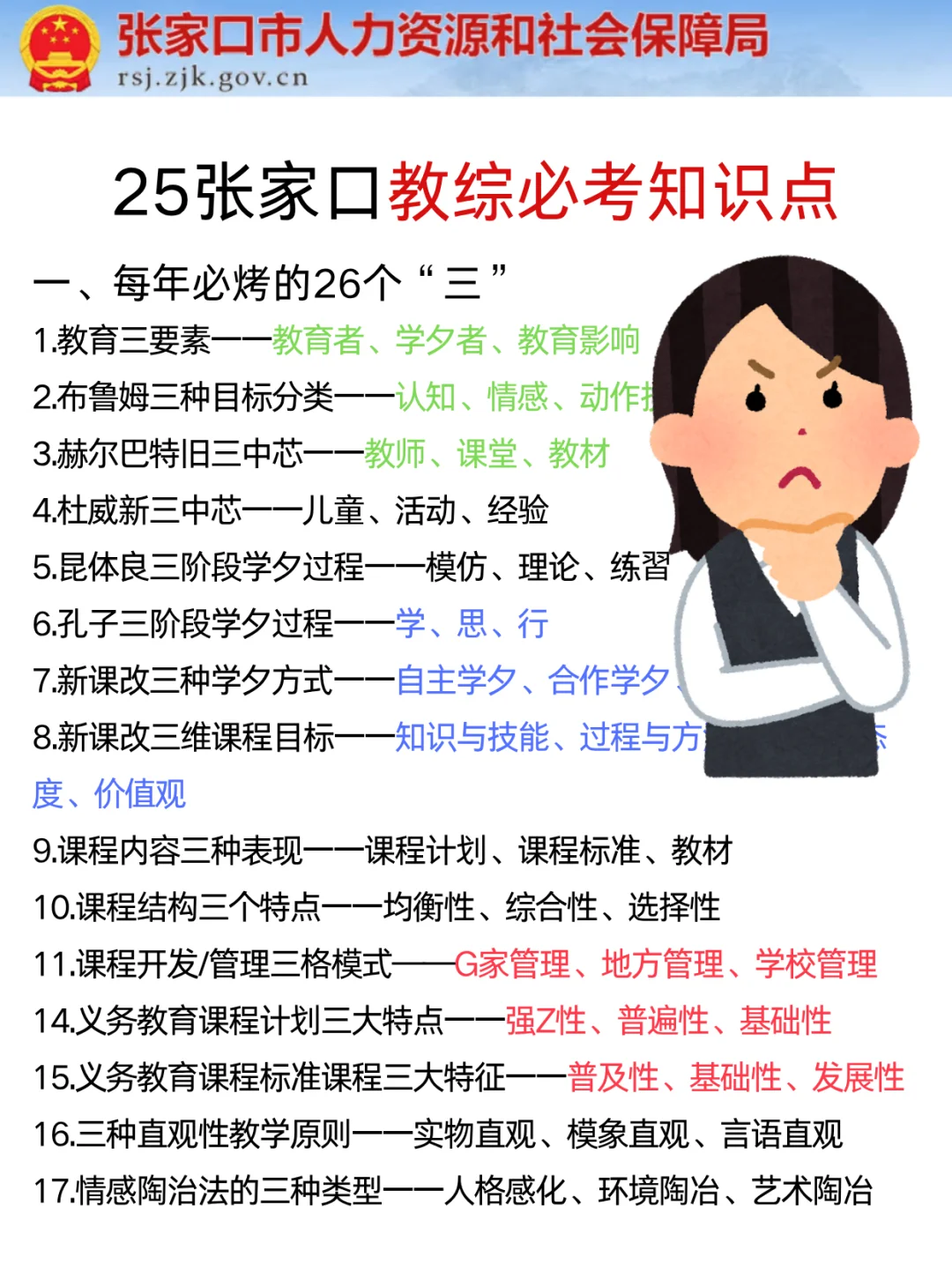 提醒一下张家口教师编选择题反复就这100道