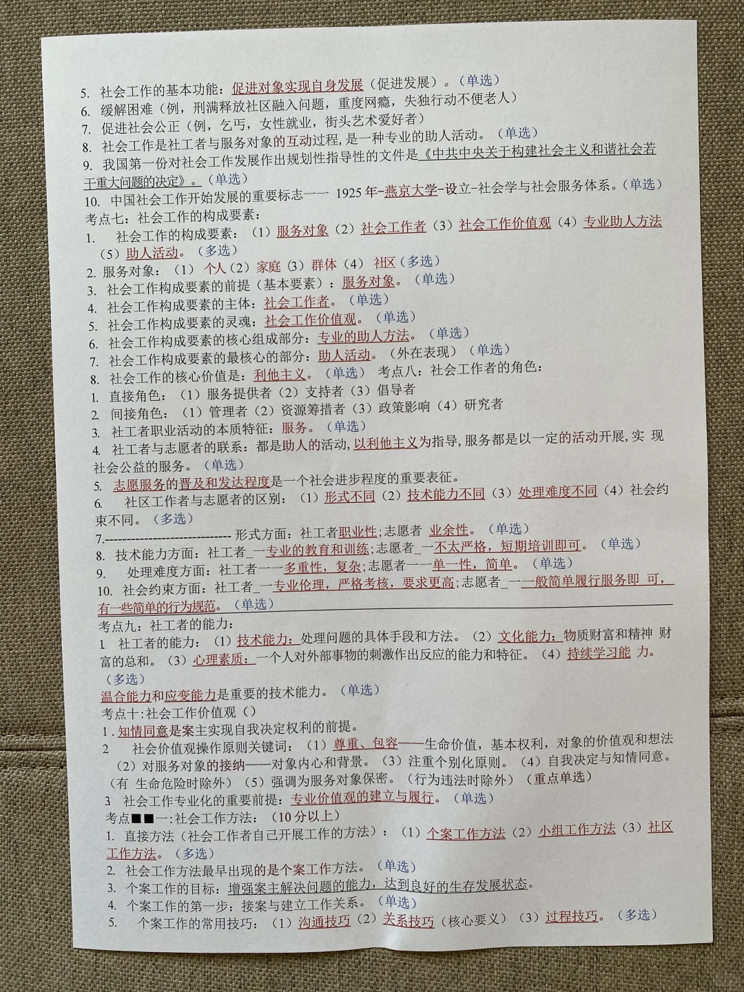不开玩笑！社区招聘考试精华14页纸，熬夜背
