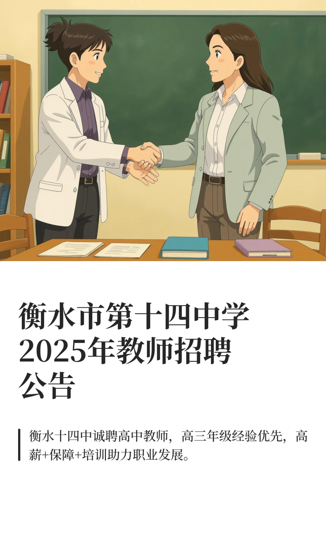 衡水市第十四中学2025年教师招聘公告