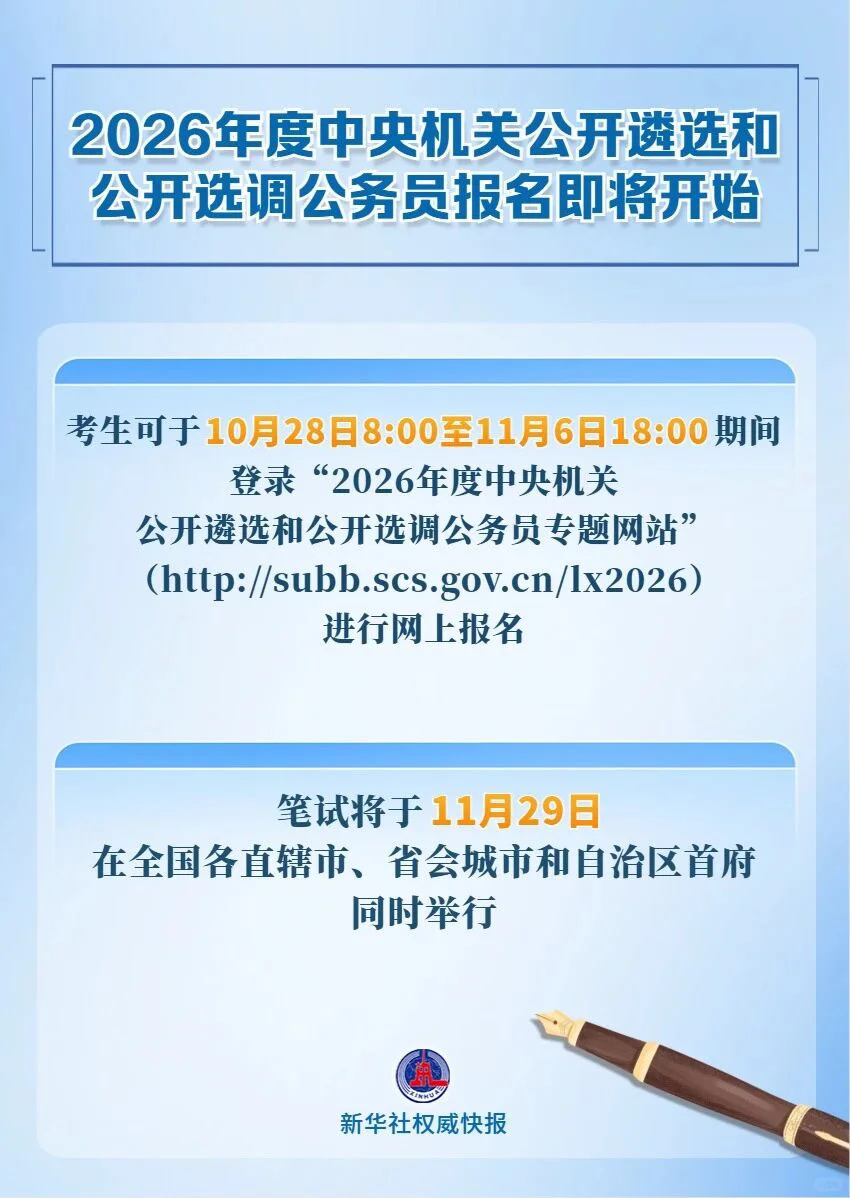2026公务员招录279人，明起报名！