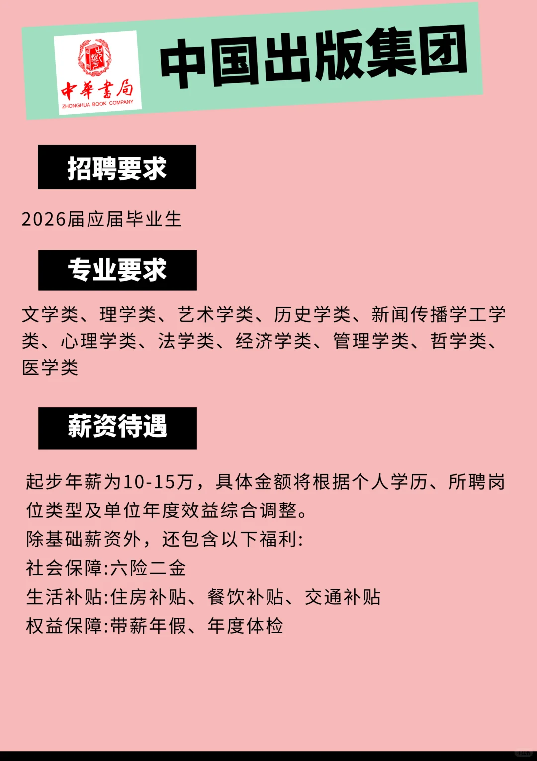 中国出版集团招人了