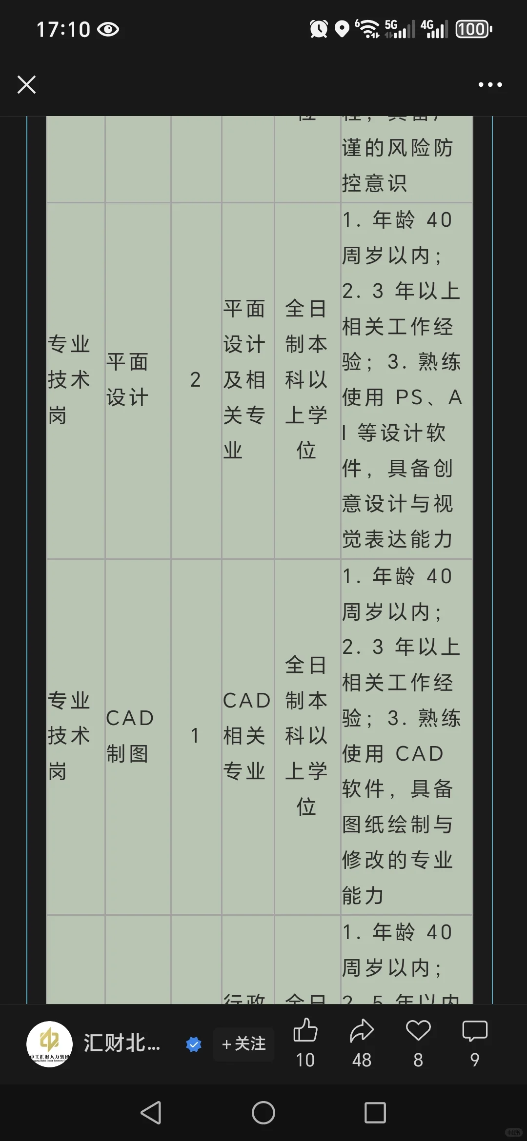陕西中工汇财招聘🔸榆林榆阳区