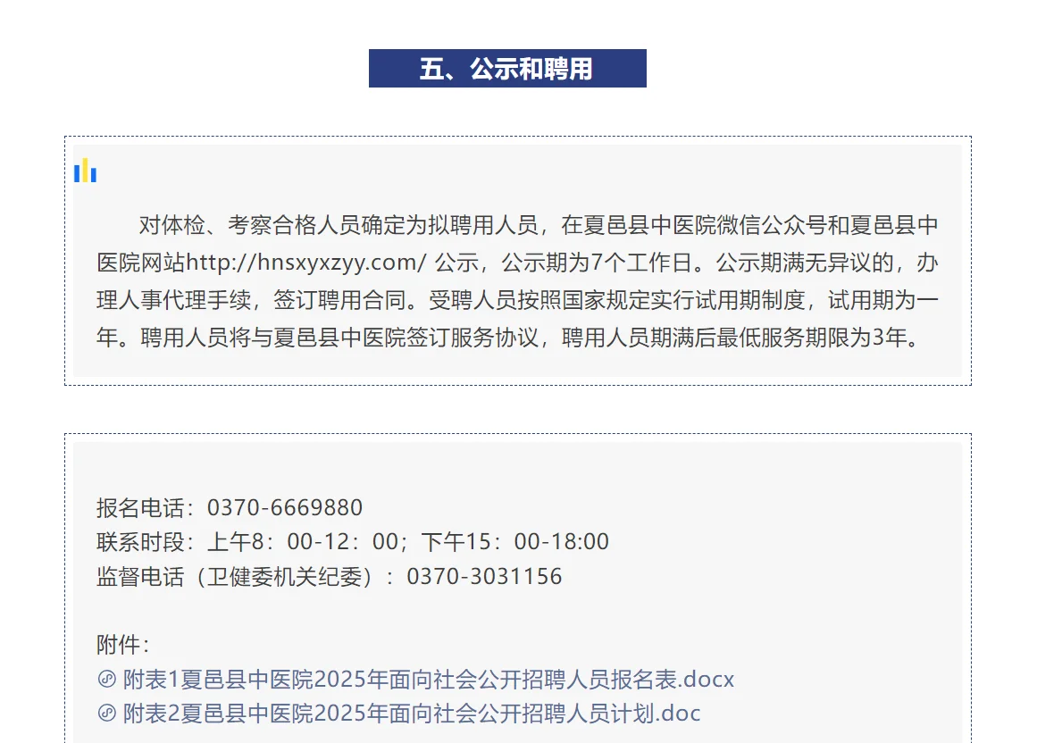 夏邑中医院公开招聘卫生专业技术人员