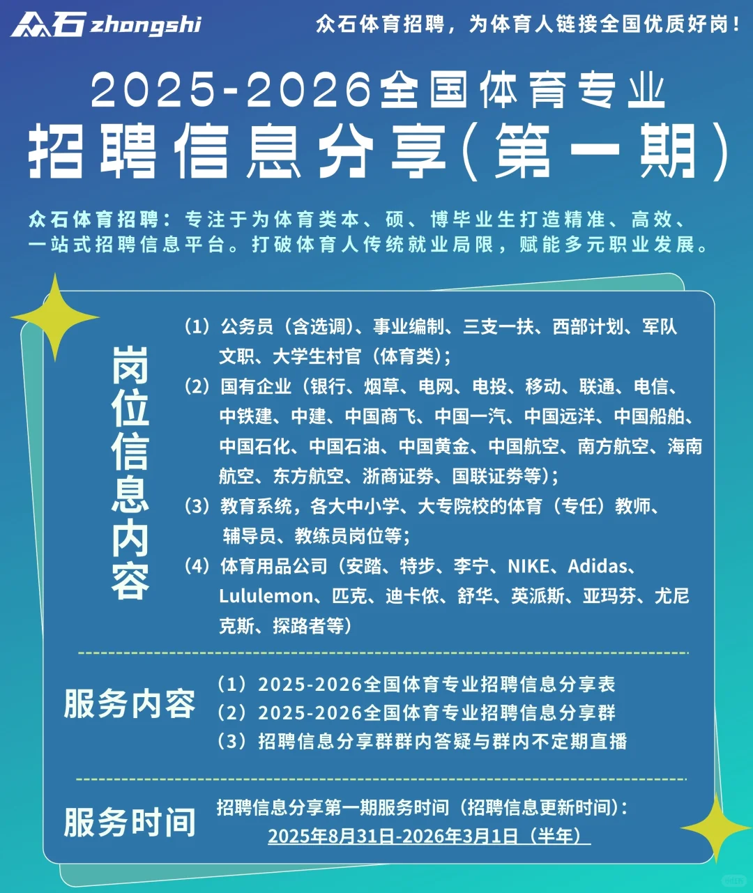 最新体育生招聘信息第二十八期本科可报