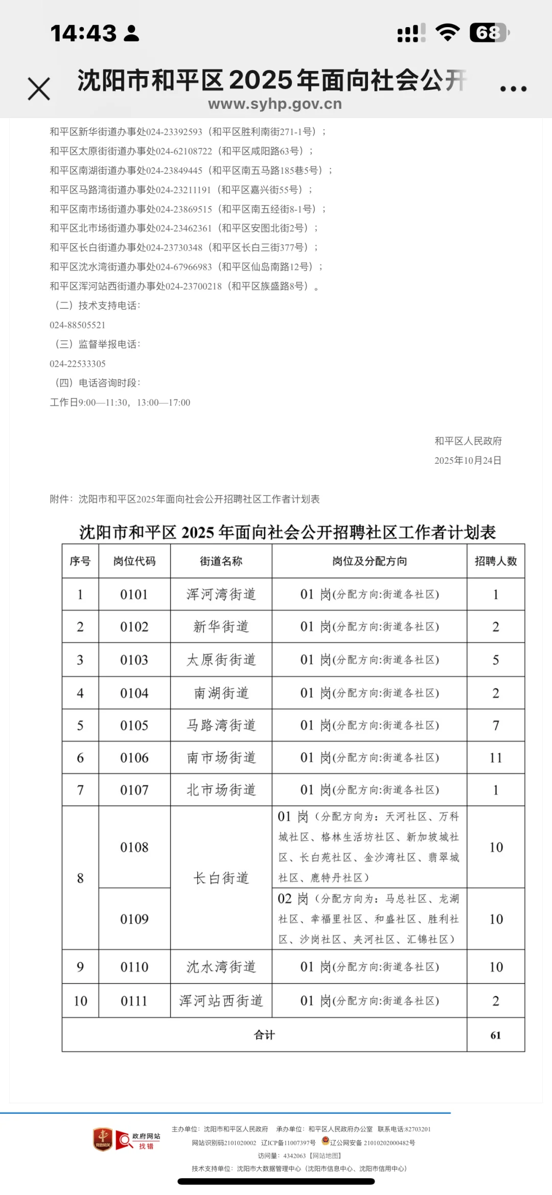2025年和平区社区工作者招聘公告发布