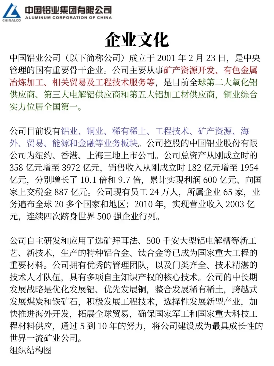 放心玩吧！11.1中铝集团笔试哒案已出