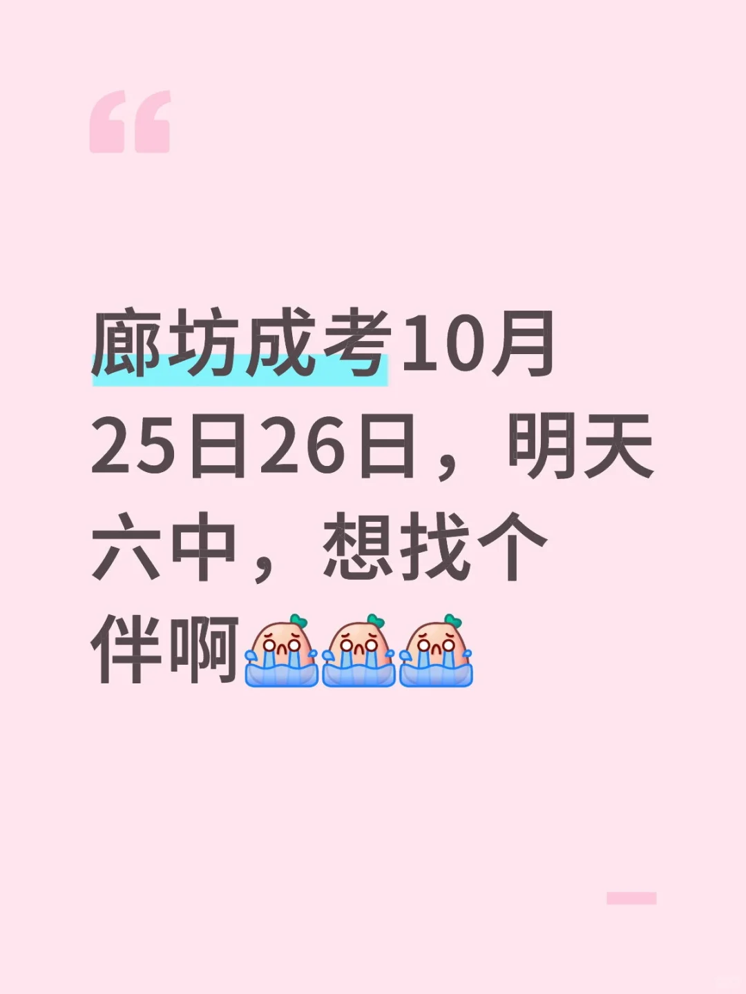2025年10月25日26日河北廊坊成人考试