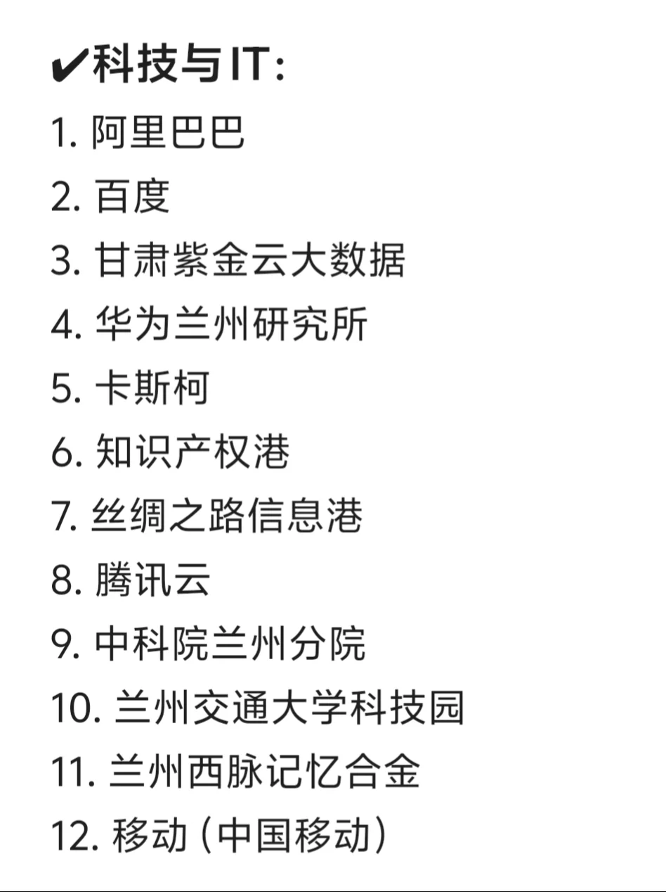 兰州头部公司盘点