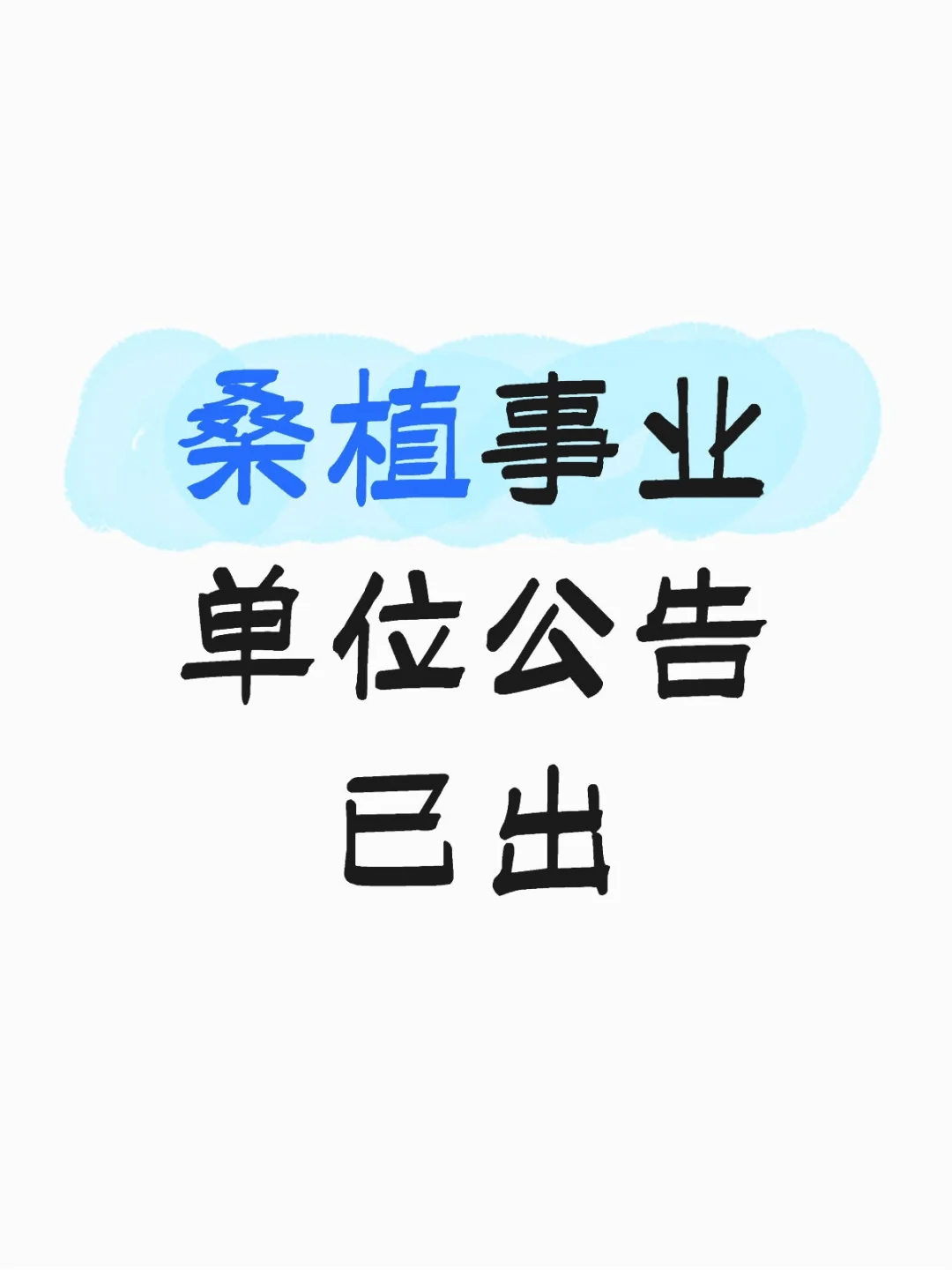 桑植事业单位公告已出