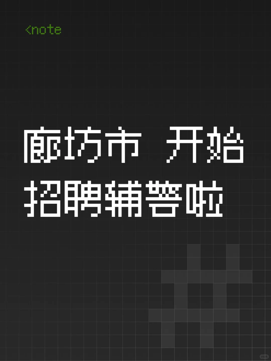廊坊市 开始招聘辅警啦