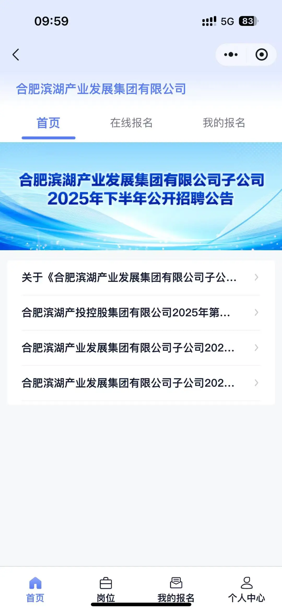 合肥滨湖产业发展集团有限公司招聘