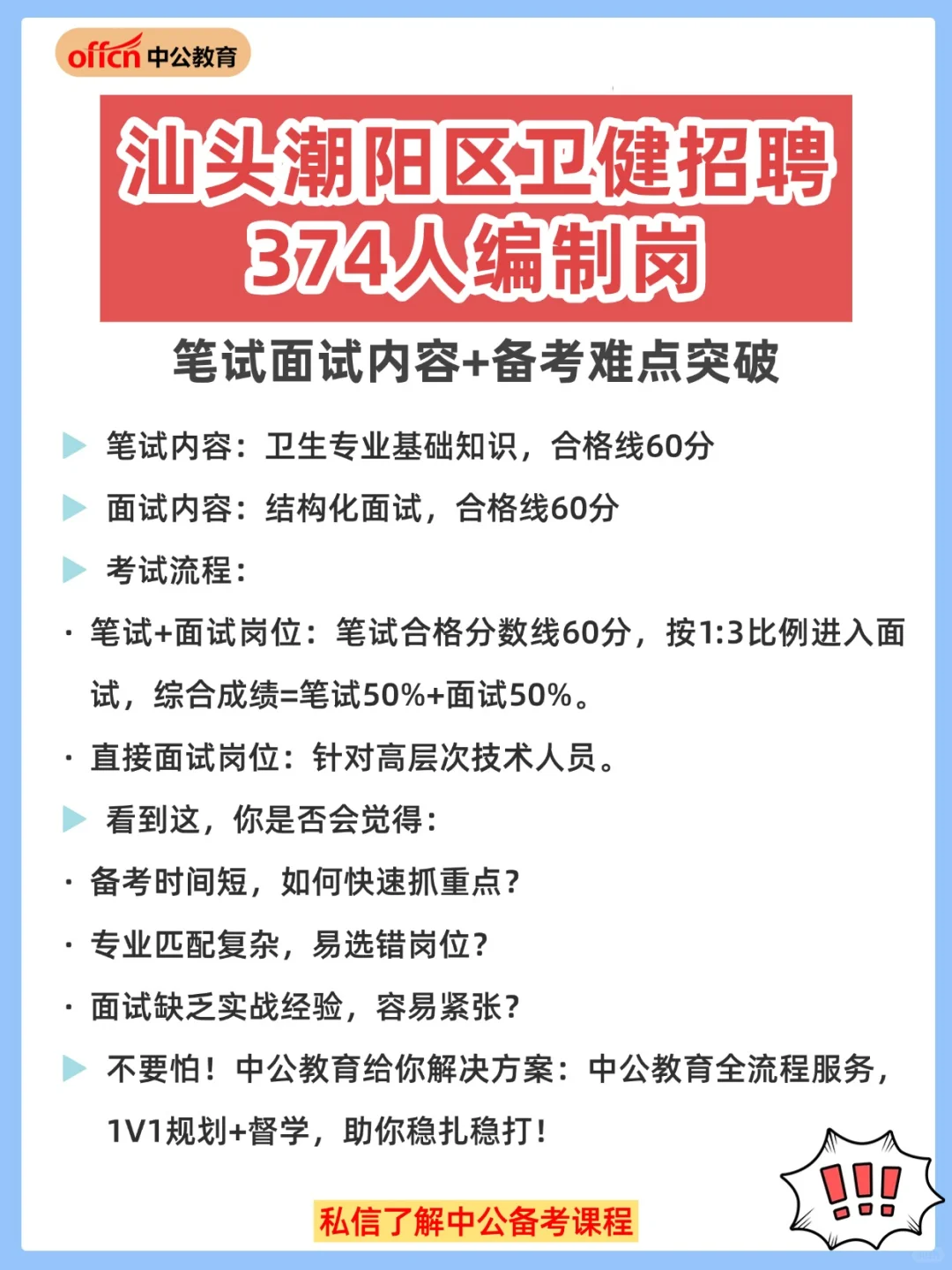 广东汕头潮阳区卫健招聘374人公告解读！