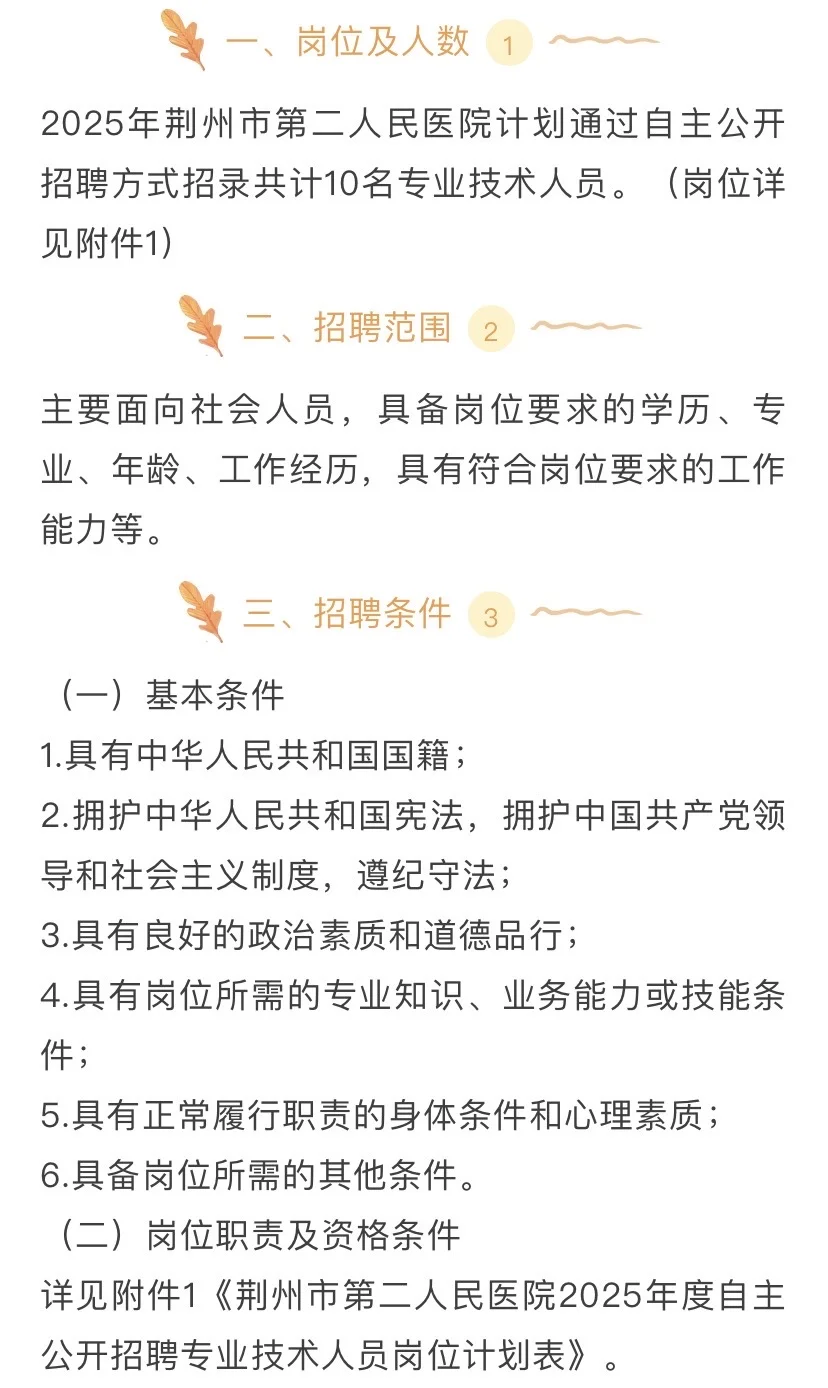 荆州市第二人民医院公开招聘10人