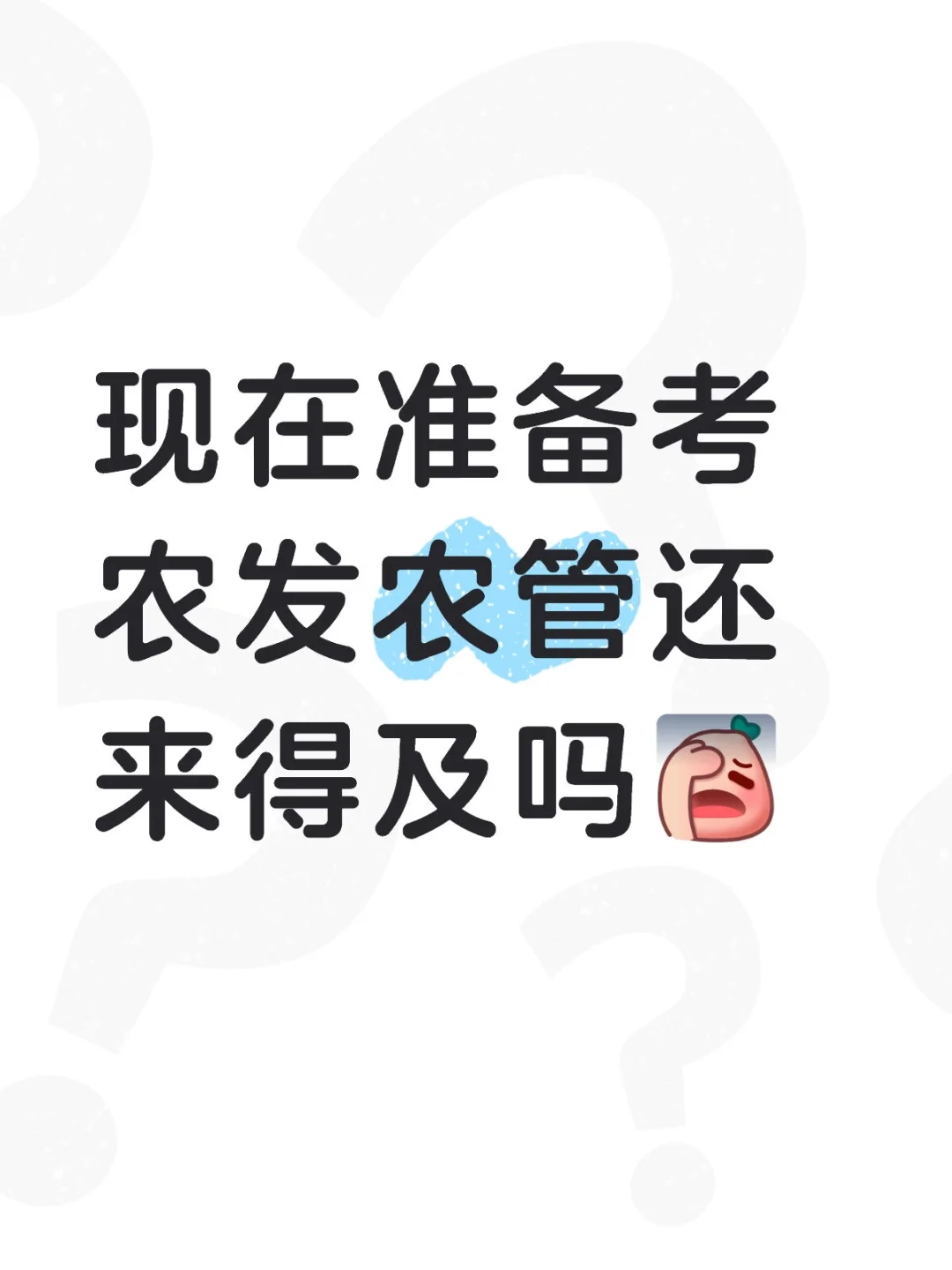 现在准备考农发农管还来得及吗？