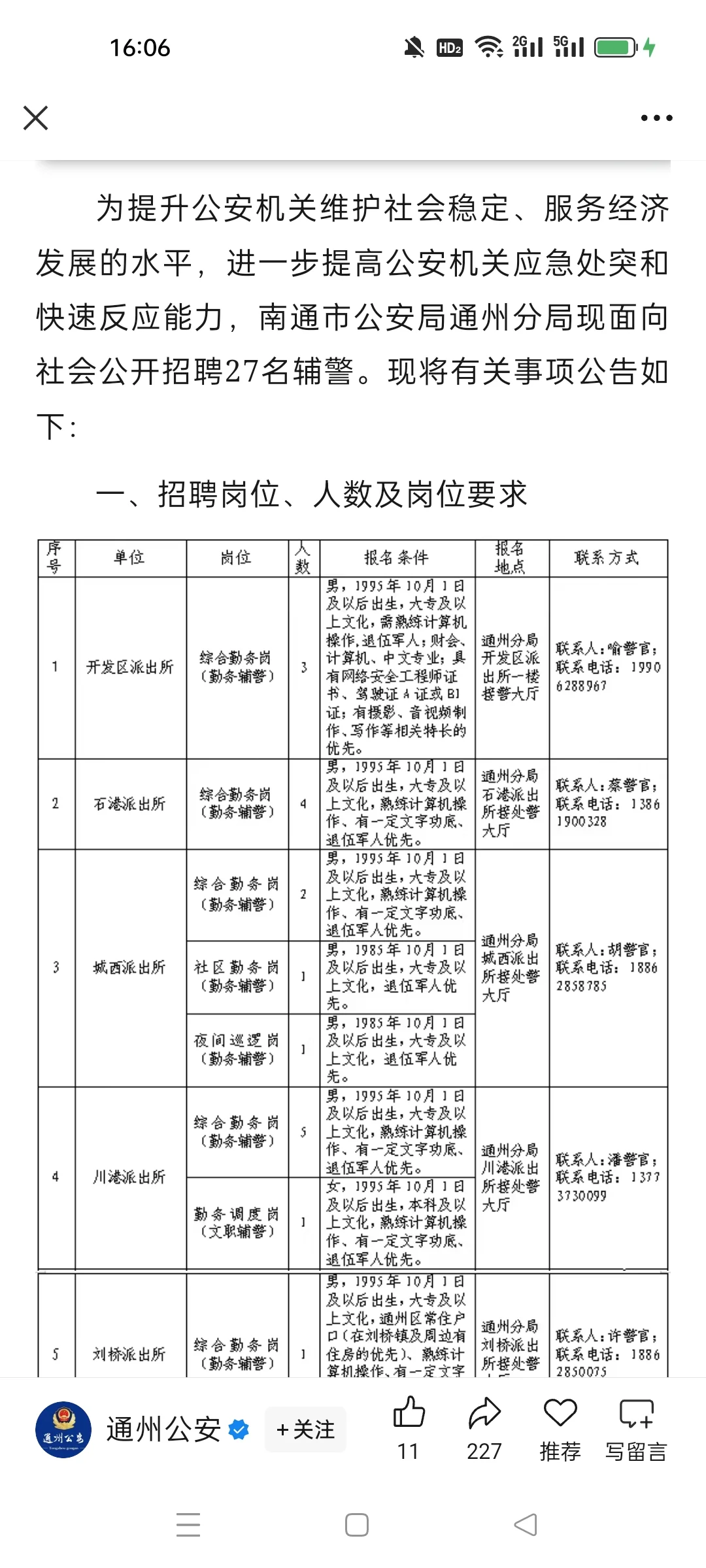 2025南通招聘g a工作人员27人