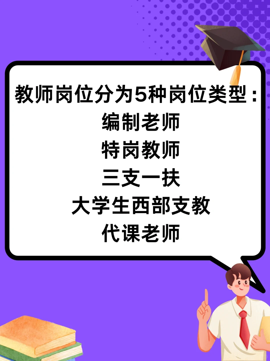 1️⃣篇说清楚！！！教师岗位的5️⃣种岗位类型