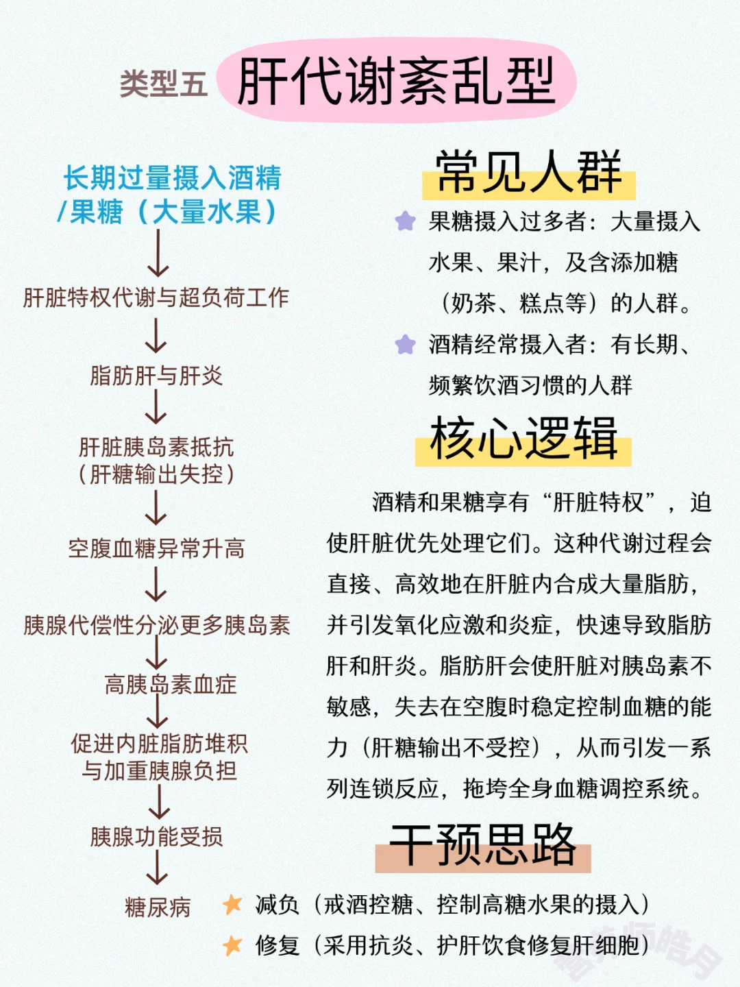 胰岛素抵抗及糖尿病的发展路径及干预思路