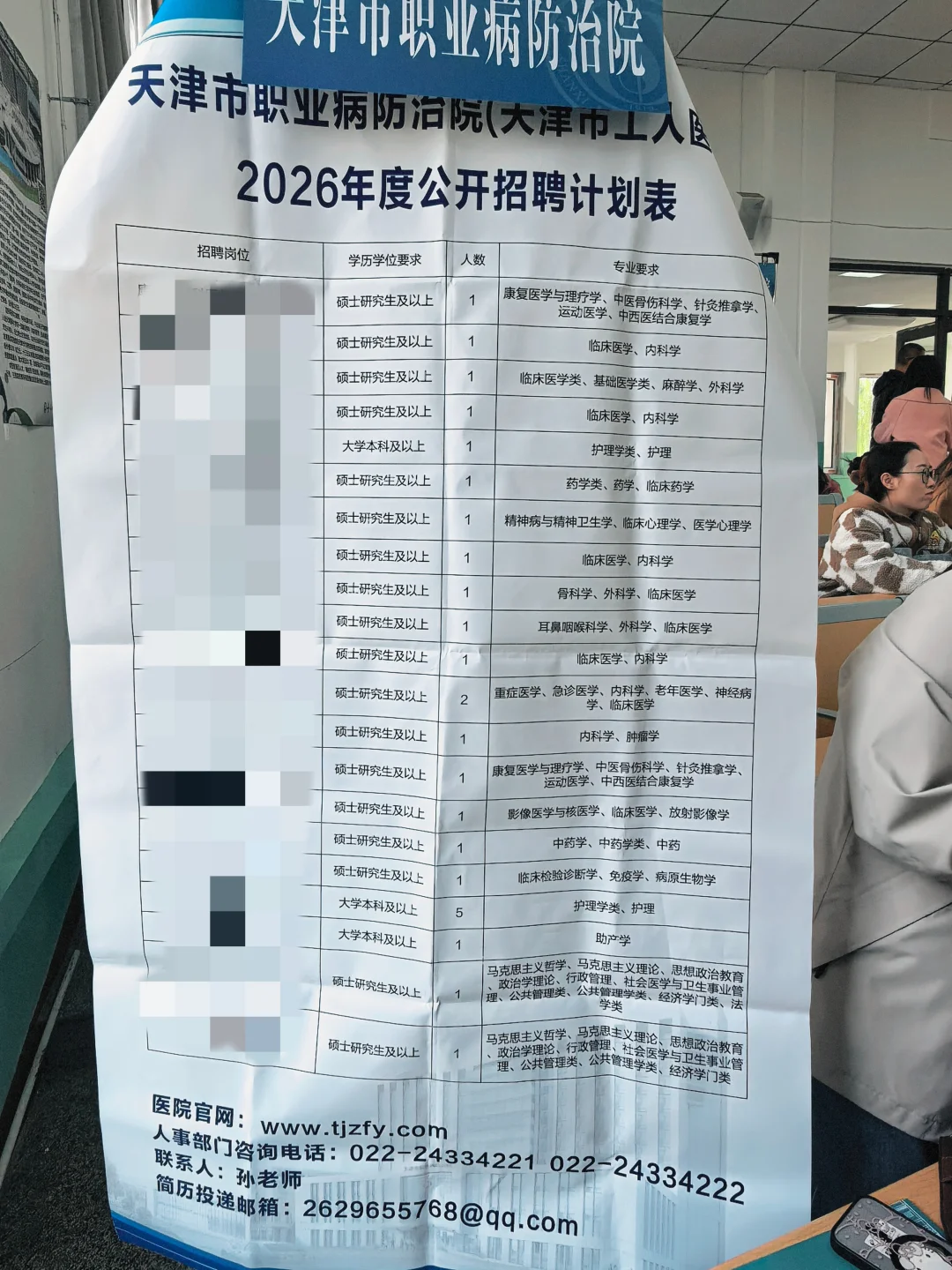 天津市卫健委在山西医科大学招聘简章