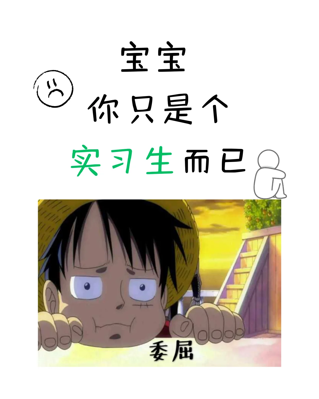 宝宝，你只是个实习生而已 。。。