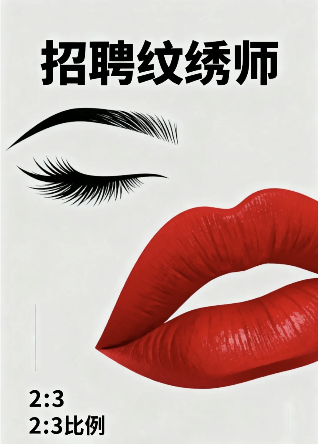 高薪急聘纹绣师