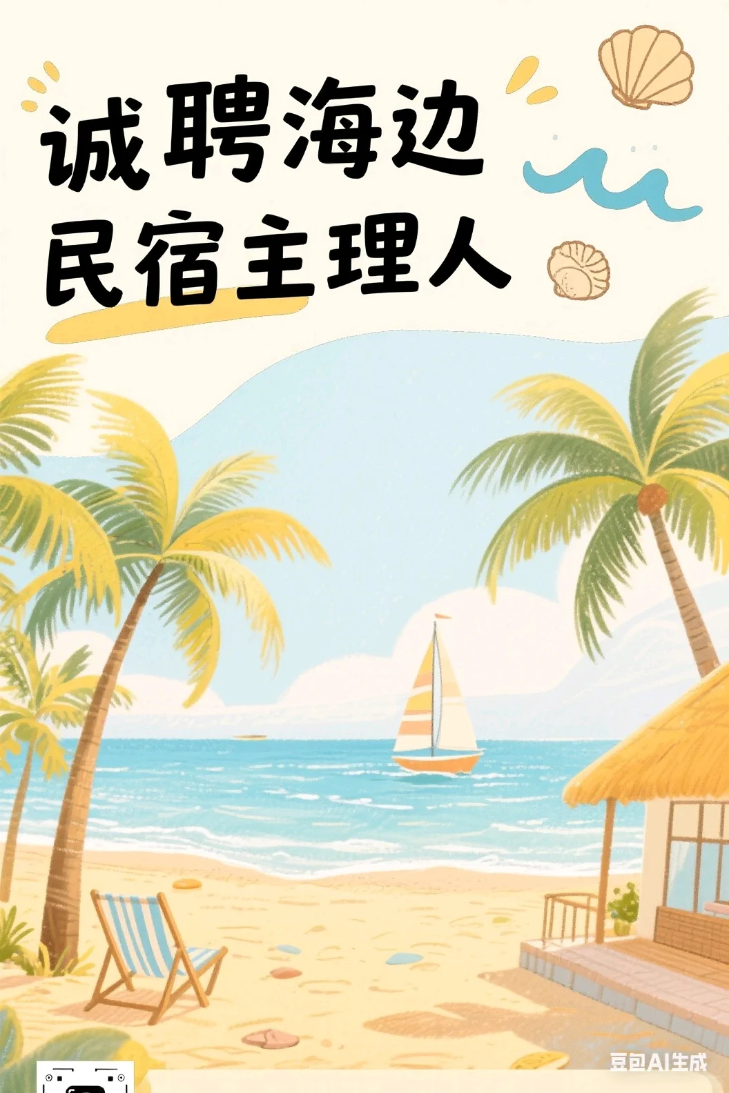 海边民宿招主理人啦！有想法的私聊！